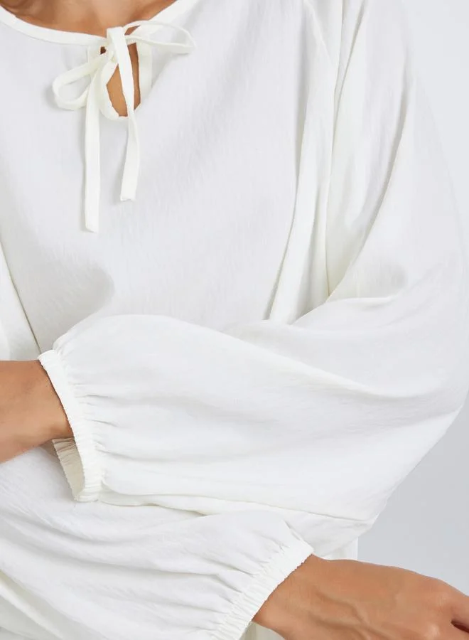 Styli Solid Relaxed Fit Top and Pyjama Set